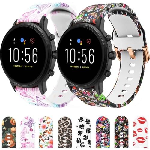 Silicone Strap For Fossil Gen 5 Carlyle HR Julianna HR Soft Bracelet For Fossil Gen4 Explorist HR Smart Watchband For Women Men