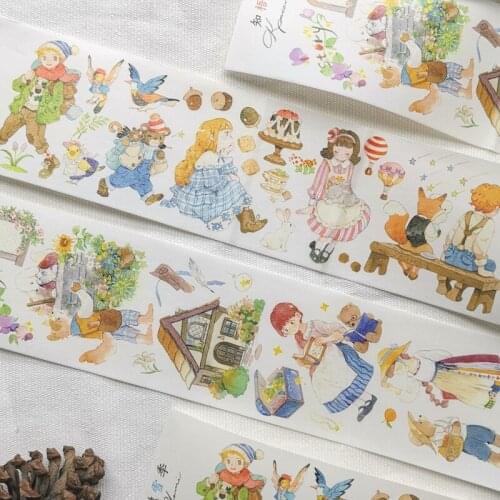 1 Loop Cute Girls Life Snowing Season Salt Series Special Oil Collage Washi Tape