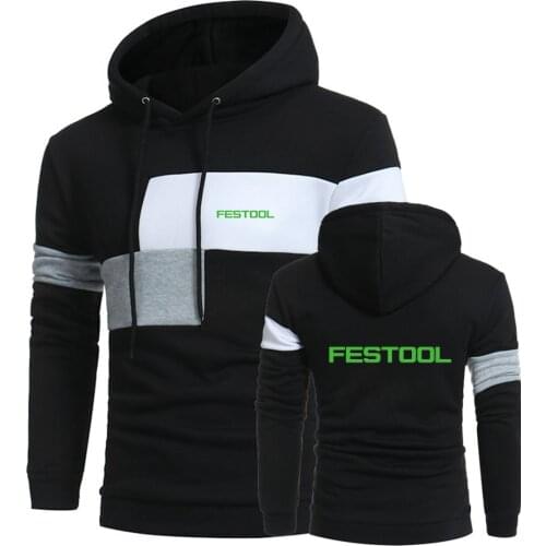 Spring Autumn Festool Tools Printing Tops Splice Pullover Male Harajuku Sweatshirts Unisex Cotton Mans Sport Hip Hop Hoodies