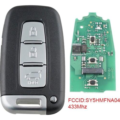 433Mhz 4Buttons Universal Car Remote Smart Key with PCF7952AF Chip Fit for Hyundai Tucson Elantra Genesis Veloster Equus Sonata