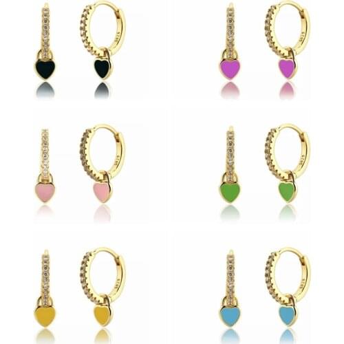 Woman Earrings 925 Sterling Silver Huggies Earrings Dripping Oil Cartilage Hoop Earring For Valentines Day Christmas Gift 2021