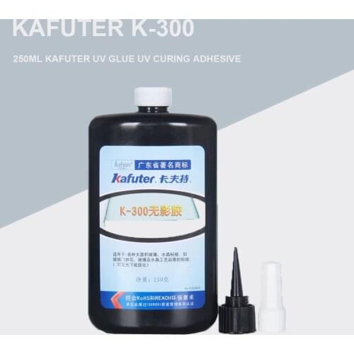 High Quality 250ml kafuter UV glue uv curing adhesive K-300 Special Large area glass bonding glass crystal crafts