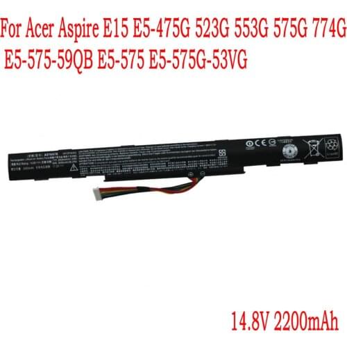 High Quality AS16A5K AS16A7K Laptop battery For Acer Aspire E15 E5-475G 523G 553G 575G 774G E5-575-59QB E5-575 E5-575G-53VG
