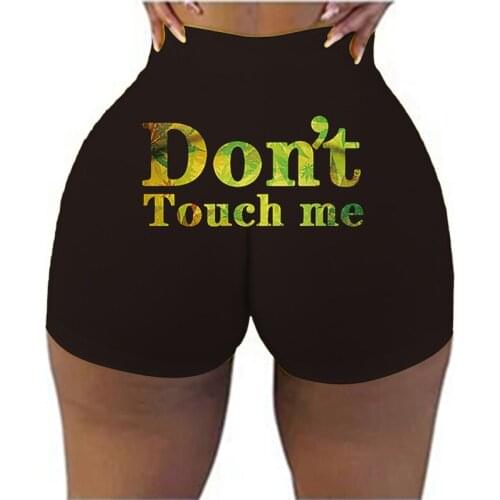 Women Candy Color Yoga Shorts Booty Bar Mini Sexy Shorts Club Party Sports Fitness Fashion Letter Print Bodycon Skinny Leggings