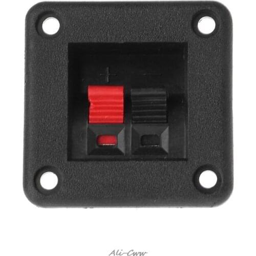 10PCS Speaker Terminal Plate 2 Position 2 Terminals Spring Clip Black Red Double Input Jack Audio Speaker