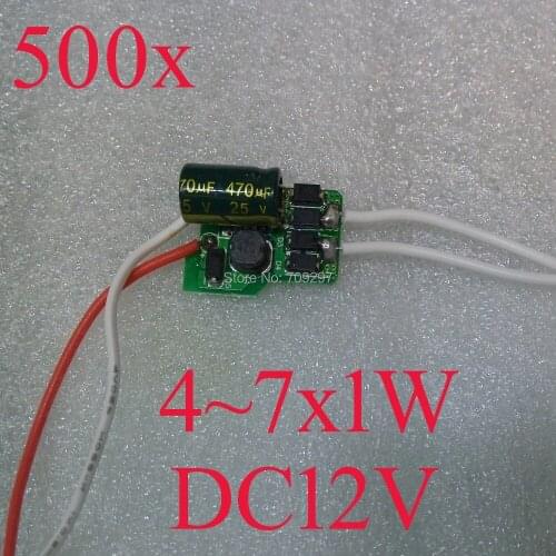 3 years warranty 500pcs/lot 4~7x1W DC12V power driver output 300MA ,4W 5W 6W 7W LED driver 9872812 FREE DHL/FEDEX