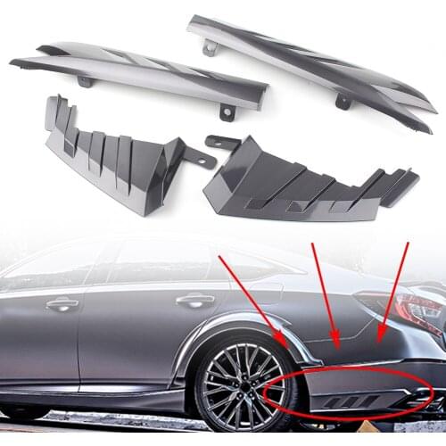 4Pcs For 2018 2019 Honda Accord 10th Car Rear Bumper Spoiler Lip Splitter Trim Cover ABS Car Styling Accessories