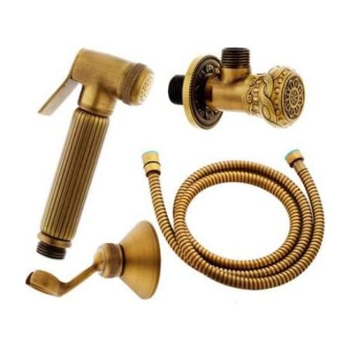 Antique Bronze Bathroom Bidet faucet toilet bidet shower set Portable bidet spray shower holder and 1.5m hose handheld bidet