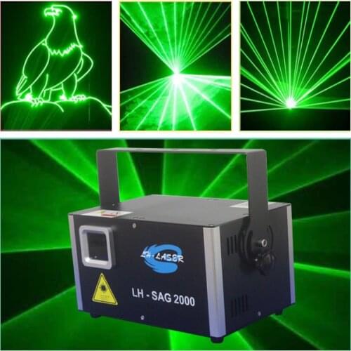 Free shipping 45K Green SD Animation Laser Show system/green SD laser light/2W Green laser party light