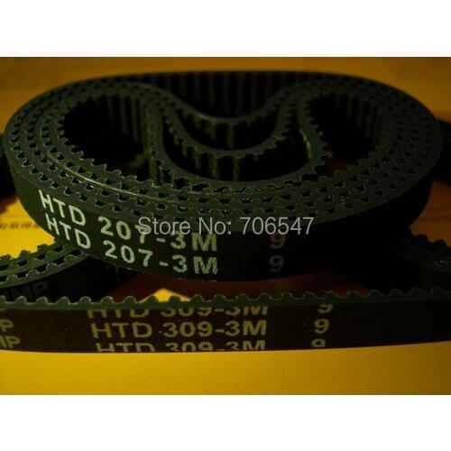 Free Shipping STS 459-S3M-9 teeth 153 width 9mm length 459mm STS3M 459 S3M 9 Arc teeth Industrial Rubber timing belt 10pcs/lot