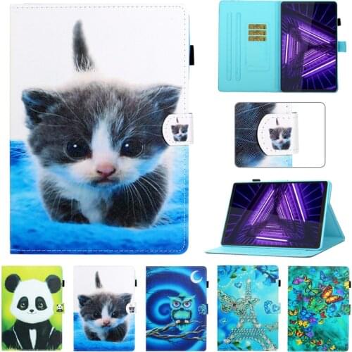 Tablet For Lenovo Tab M10 HD Case TB X306X X306F Cat Owl Panda Stand Protective Cover Funda For Lenovo Tab M10 HD 2nd Gen Case