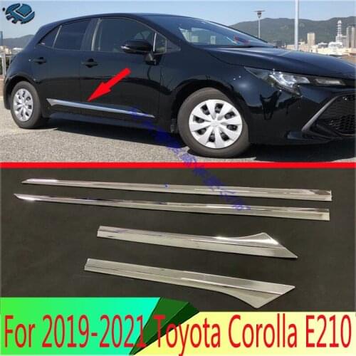 For 2019 Toyota Corolla E210 Sport Hatch Hatchback Auris ABS Chrome Side Door Line Garnish Body Trim Molding Cover Bezel