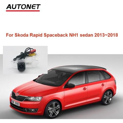 Autonet Rear view camera For Skoda Rapid Spaceback NH1 sedan 2013~2018 AHD CVBS camera /license plate camera