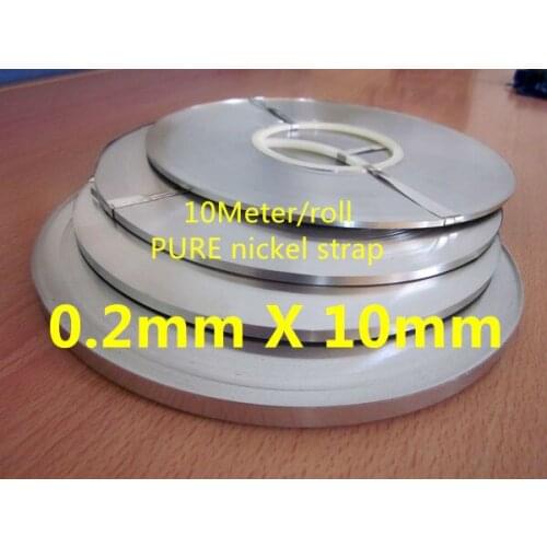 10Meter 0.2mm X 10mm Pure Nickel Strip Tape For Li 18650 Battery Spot Welding Compatible For Spot Welder Machine