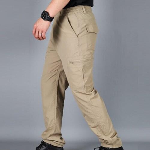 Summer Overalls Mens Sports Outdoor Mountaineering Trousers Waterproof Large Size Lightweight Quick-drying Pants