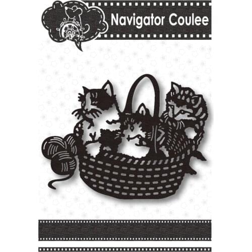Basket Cat New Arrival 2021 Metal Cutting Mould Died to Scrapbook Stamps and Death Decoration Creative Embossing DIY Craft