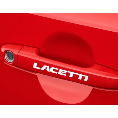 4PCS Car Door Handle Sports Stickers Reflective Vinyl Waterproof Door Handle Trim Decals For Chevrolet Lacetti Auto Accessories