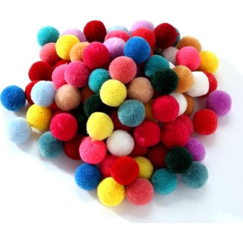 Pompoms Mix Color Cashmere Pompom Plush Ball Fluffy Plush Crafts Home Decor 15mm Pompon DIY Craft Supplies