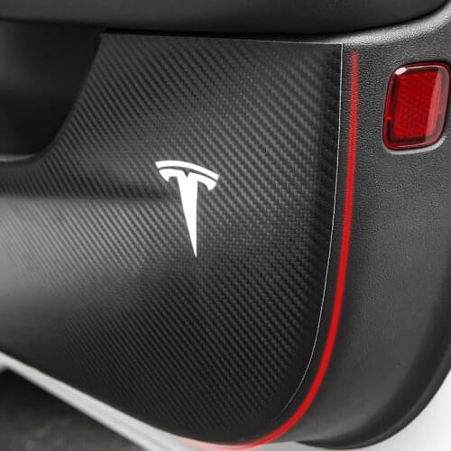 Car door Anti Kick Pad Protection Side Mat Stickers For Tesla Model 3 Accessories Leather Interior Accessories