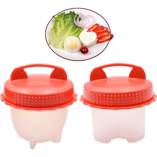 Red Egg Poached Boiler Silicone Egg Maker Cup Cooker Hard boil Eggs Without the Shell Egg Tools Mold Easy Cook Kitchen Tool