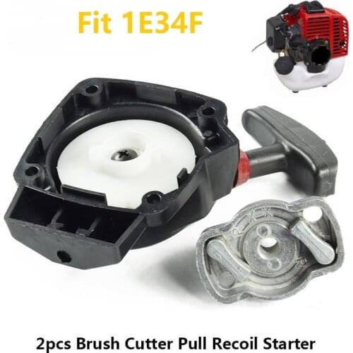 Universal Fit Brush Cutter Pull Recoil Starter with Pulley Fit 1E34F Grass Cutter hedge trimmer starter Lawn Mower Parts