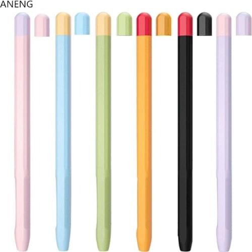 Protective Safety Case For Apple Pencil 2 Anti-lost Anti-Shock Slilicone Sleeve Cover For Ipad Tablet Touch Pencil 2 Kits