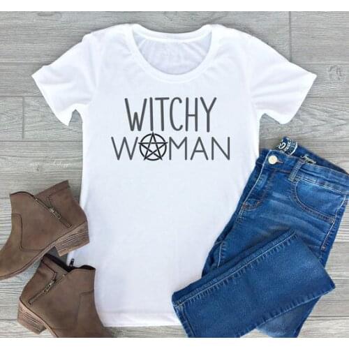 Witchy women funny graphic t-shirt new fashion halloween slogan cool girl bride tribe girl cotton grunge aesthetic art tees tops