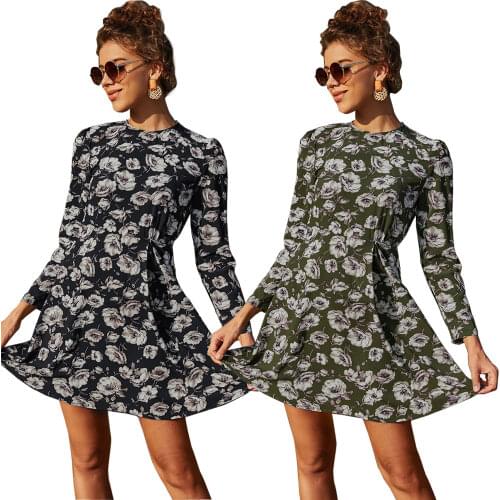 New Summer Women Print A-Line Dress Casual Short Sleeve V neck Fit & Flare Dresses Ladies Party Prom Gown Holiday Beach Vestidos