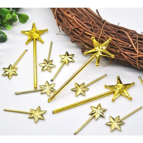 24PCS Merry Christmas Christmas tree star DIY decoration gift handmade jewelry romantic party home decoration treetop hat