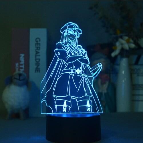 3d Anime Lamp Akame Ga Kill Esdese Figure LED Nightlight for Bedroom Decor Color Chaning LED Acrylic Table Lamp Kids Xmas Gift