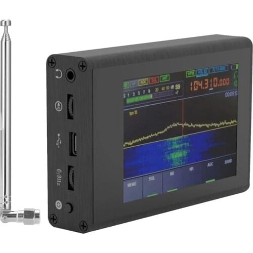 50KHz-200MHz Malachite SDR Shortwave Radio Malahit DSP 3.5 Inch Display Touch Screen Press Sn DSP SDR HAM Receiver SMA antenna