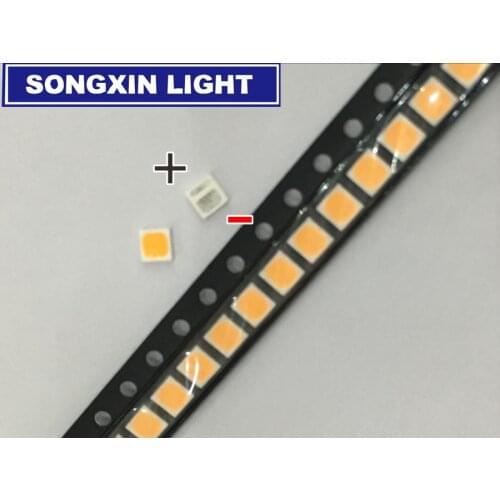 500pcs/lot AOT LED SMD 3030 warm white 6V double dual chip diode Warm white EMC Lighting Application