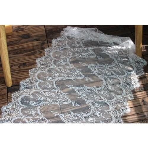 67cm wide clothing thin lace mesh gauze bilateral eyelash lace half-length gauze skirt wedding shawl material