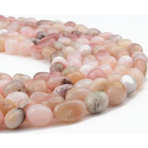 8-10mm Natural Stone Irregular Pink Opal Beads High Quality Loose Rondelle Beads For Jewelry Making DIY Bracelets Accessories