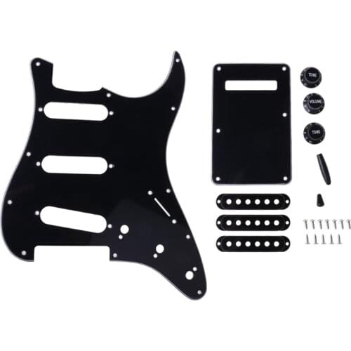 8 Hole SSS Guitar Pickguard Strat Back Plate Pickup Cover Knobs Tips Accessories Dropshipping