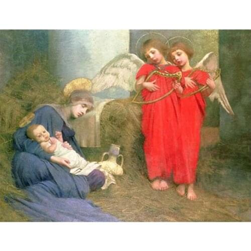 5D DIY Diamond Painting circular Angel Girl Diamond Embroidery Full Cross Stitch Pattern Home Decoration