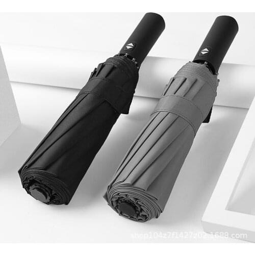 Automatic Three-Folding Business Umbrella Custom Logo Advertising Vinyl Gift Sun Umbrella