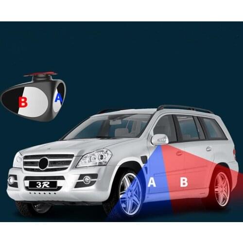 Car Blind Spot Mirror Wide Angle Mirrors 360 Rotation Adjustable Convex Rear View Mirror View Front Wheel Car Mirrors