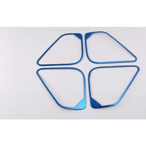 Car stainless steel door Styling Inside Audio Speak Sound Cover Ring circle lamp trim 2pcs For Nissan Terra 2018 2019