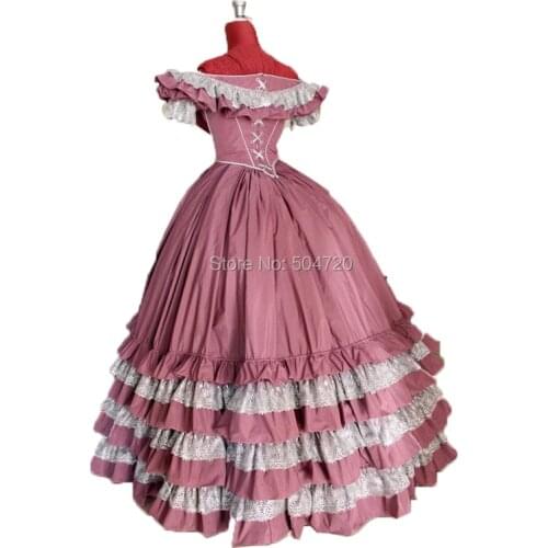 Tailored!Classical Pink Lolita dress Duchess Queen Marie Antoinette Period Masquerade Theatre Civil war Gown dress HL-269