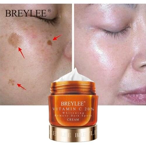 BREYLEE Vitamin C Face Cream VC Melanin Removal Freckle Removal Dark Spot Cream Whitening Moisturizing Day Cream Anti-Aging Care