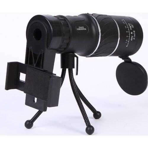 Monocular Outdoor Ordinary Telescope Monocular 16X52 Twill Universal Camera Phone Clip Tripod Photograph