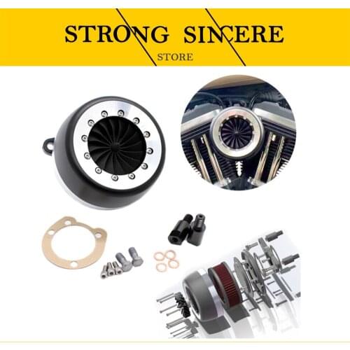 Motorcycle CNC Black Drift Air Filter Cleaner Kit for Harley Large GlideXL883 1200 04-21 Intermediate rotationAir Filter Filter