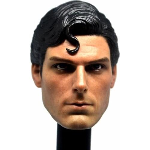 1/6 Scale head Carving Male Christopher Reeve Head Sculpt Head Carving Model Fit 12" Figure Collectible Doll Toys Accessories