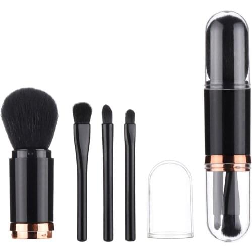 4 In 1 Makeup Brush Set Synthetic Foundation Lip Blending Eye Shadows Makeup Tools Perfect Gift For Special Girls In Your Life