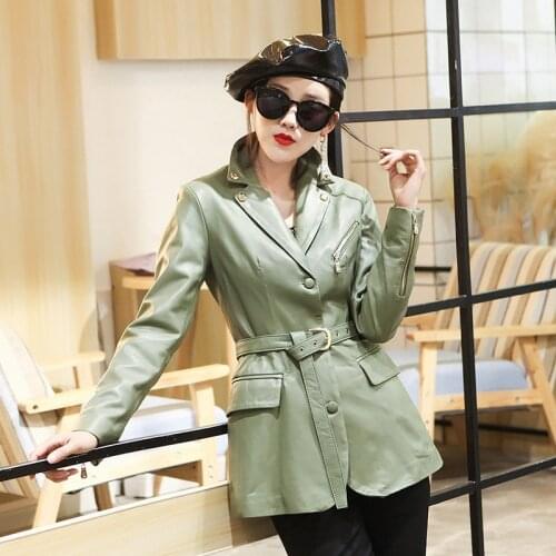 Real Sheepskin Leather Jackets Women Spring Autumn Genuine Leather Coat Female Elegant Dress Blazer Jacket Woman Ropa Zjt2608