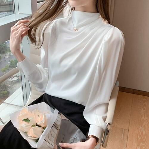 Spring and Autumn new chiffon shirt korean fashion long sleeve chiffon blouse casual clothing women tops