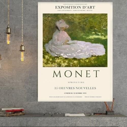 Claude Monet Poster, Springtime, art Exhibition Poster, Claude Monet Print, Exhibition art print, Art print