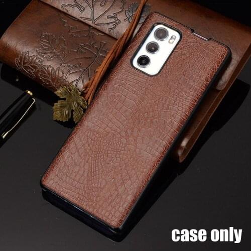 Phone Case Shockproof Case Cover For LG Wing 5G Crocodile Texture Case Comfortable Leather Hard Luxury I5J4