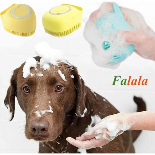 Pet Cat Grooming Shower Brush Dog Bathing Hair Shampoo Massager Brush Comb Kitten Puppy Soft Cleaning Scrubber Silicone Brushes